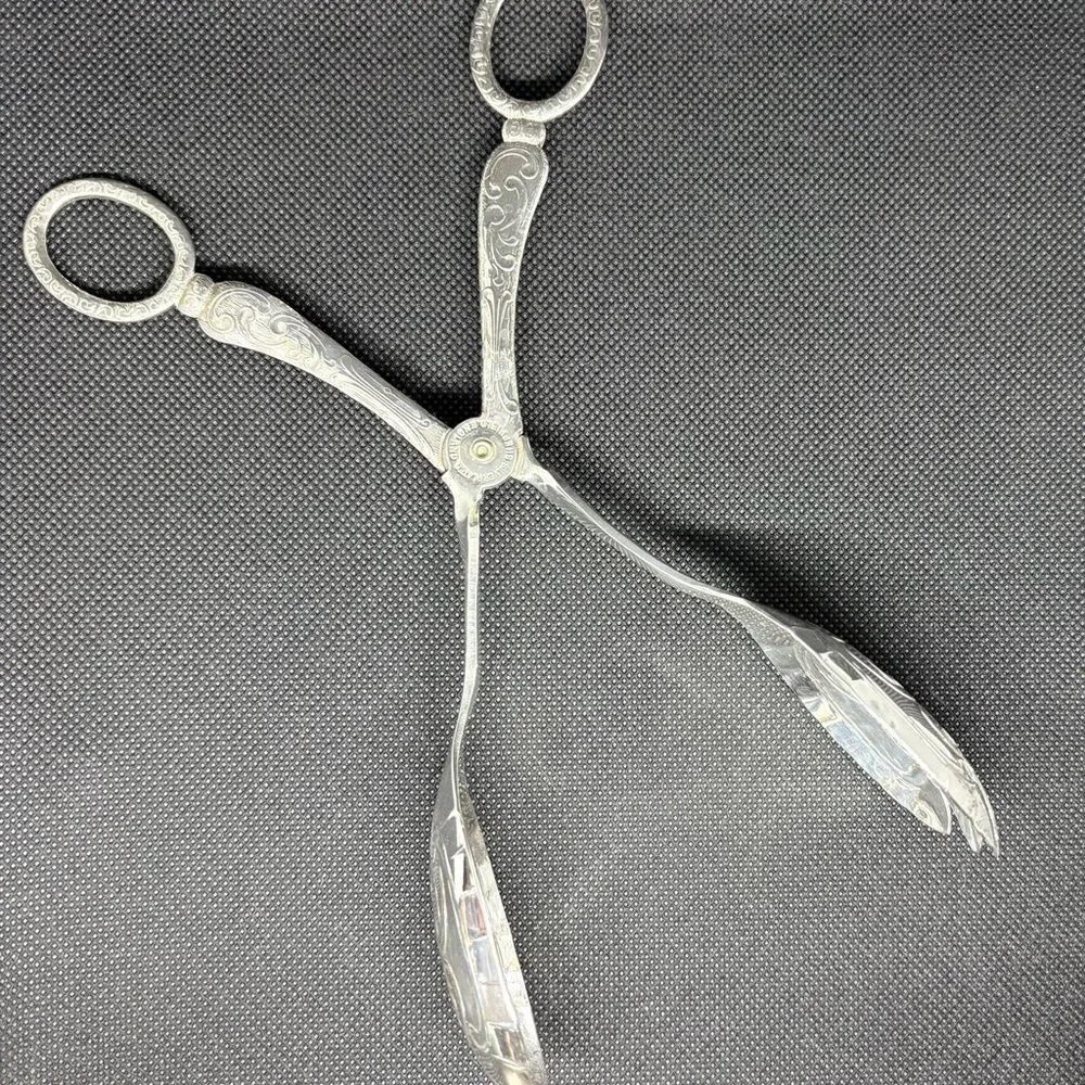 Vintage Silver Plated Serving Tongs Sheffield made